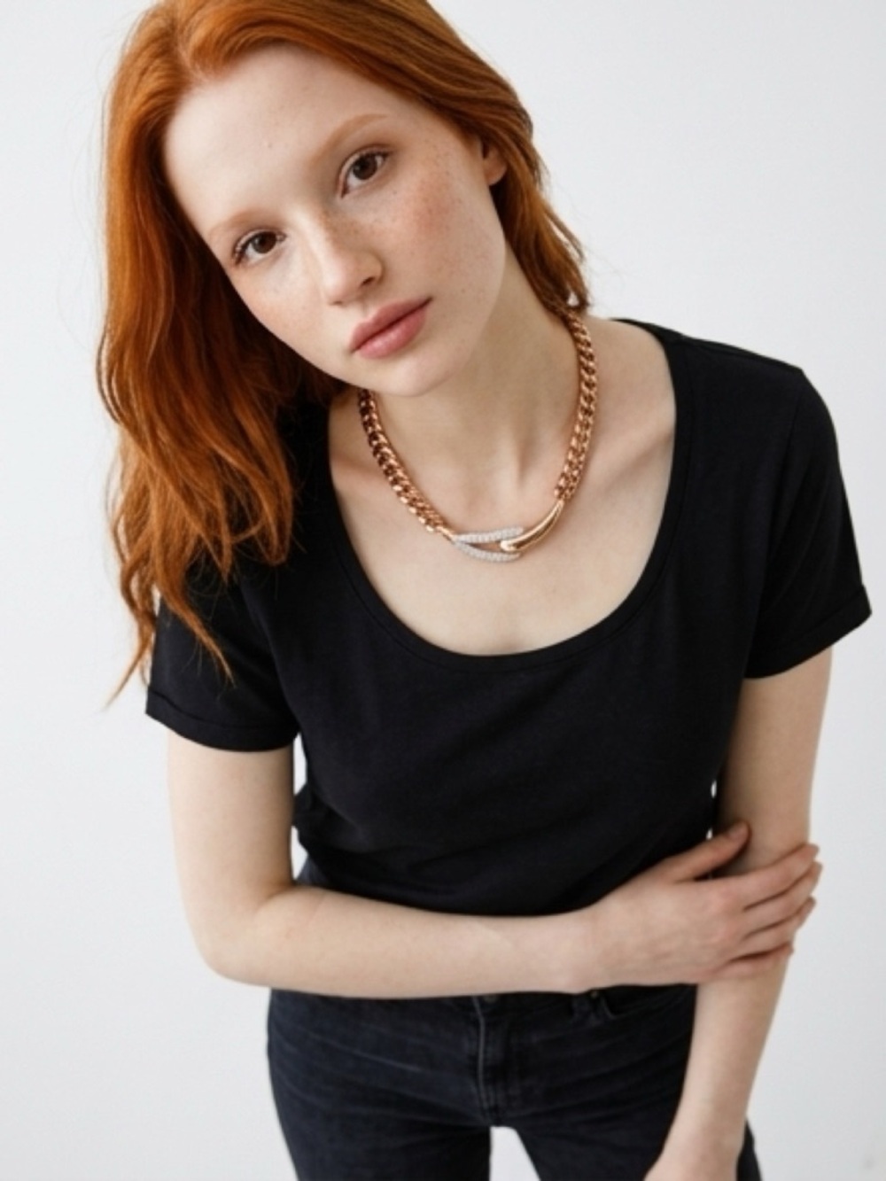Swarovski chain necklace with crystal